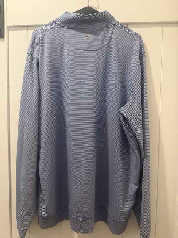 Florida Gators Peter Millar Crown Sport Men's XL Blue Striped Quarter Zip gallery