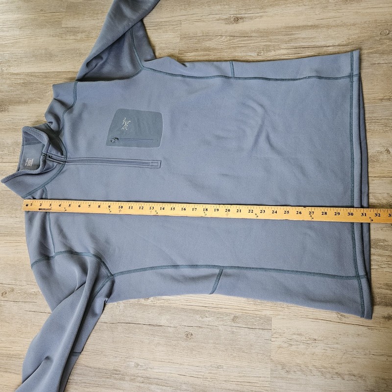 Arc'teryx Men's Slate Blue Rho Ar Zip Neck Quarter-Zip Fleece Pullover XXL gallery