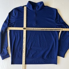 Donald Ross 1/4 Zip Pullover Sweatshirt Mens Medium Blue Geometric Golf Club AOP