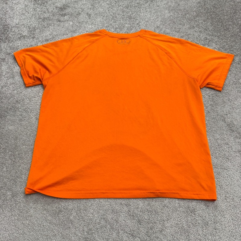 Under Armour Heatgear Tech Active T-Shirt Mens XL Orange Short Sleeve Crew Tee gallery