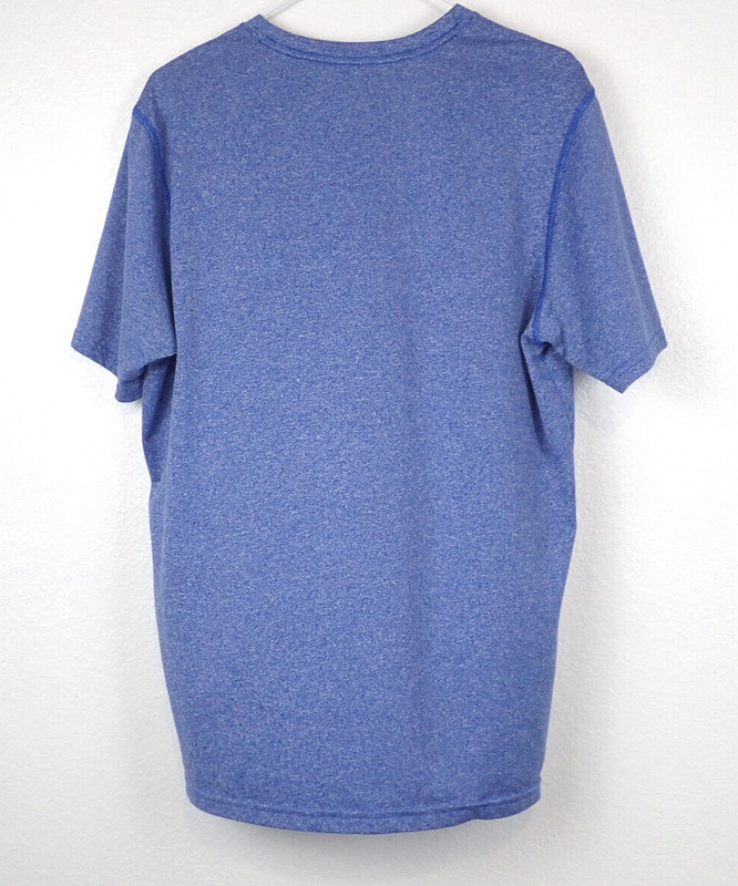 Adidas T-Shirt Mens L Blue Heather Tee Climalite Lightweight Quick Drying gallery