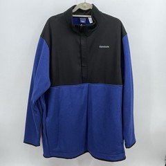 Reebok Golf Men’s 1/2 Zip Pullover Blue Black Sz 2 XLT Pockets