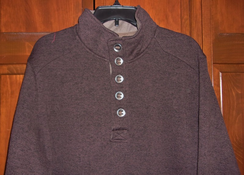 Redhead Pullover Shirt - Heavy Weight Brown Button Neckline - XL gallery