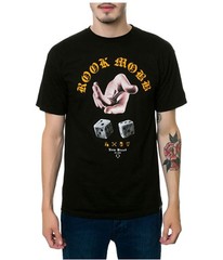 ROOK Mens The Throwin Bones Graphic T-Shirt, Black, Medium