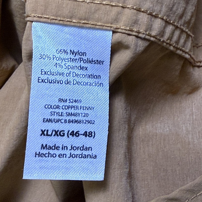 Swiss Tech Shirt Mens Sz XL (46-48) Copper Penny Performance L/S UPF 30 ButtonUp gallery