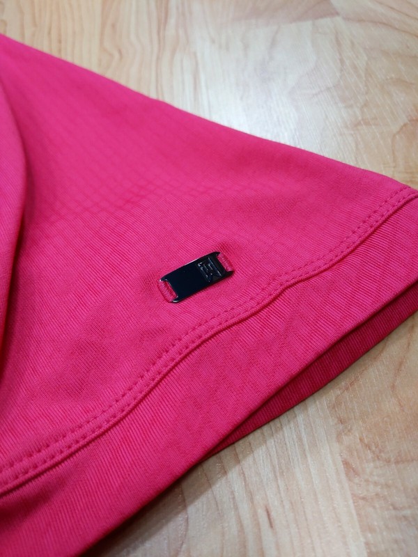 Two Men's Large NIKE TIGER WOODS COLLECTION GOLF Polos pink & purple EUC gallery