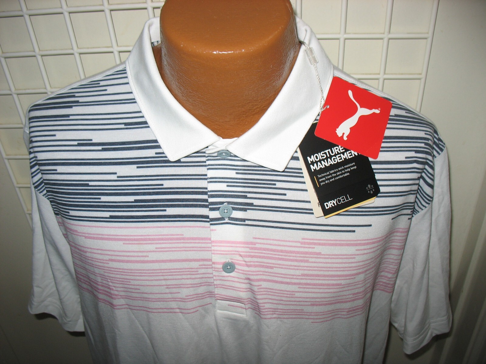 PUMA - NEW - XL - DRY CELL - COLLARED SHORT SLEEVE POLO SHIRT - 4 WAY STRETCH gallery