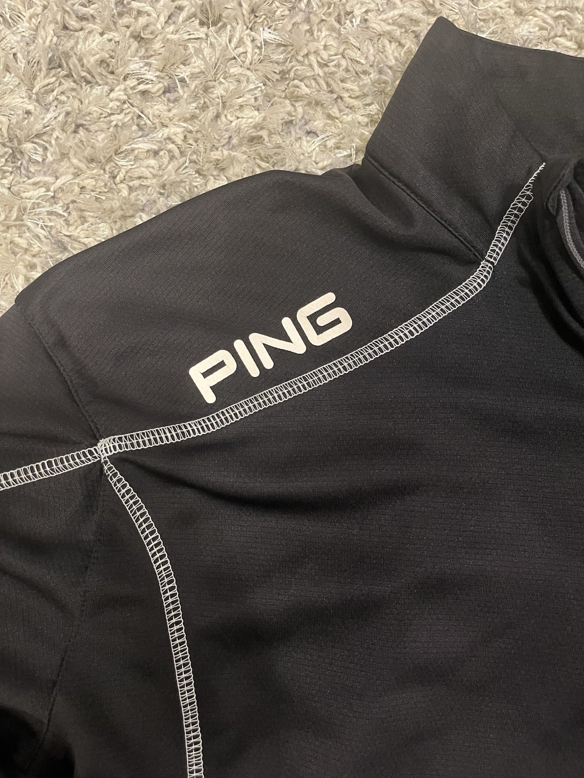 PING Ranger Sensorcool Mens XL Black Quarter Zip Pullover Golf Top gallery