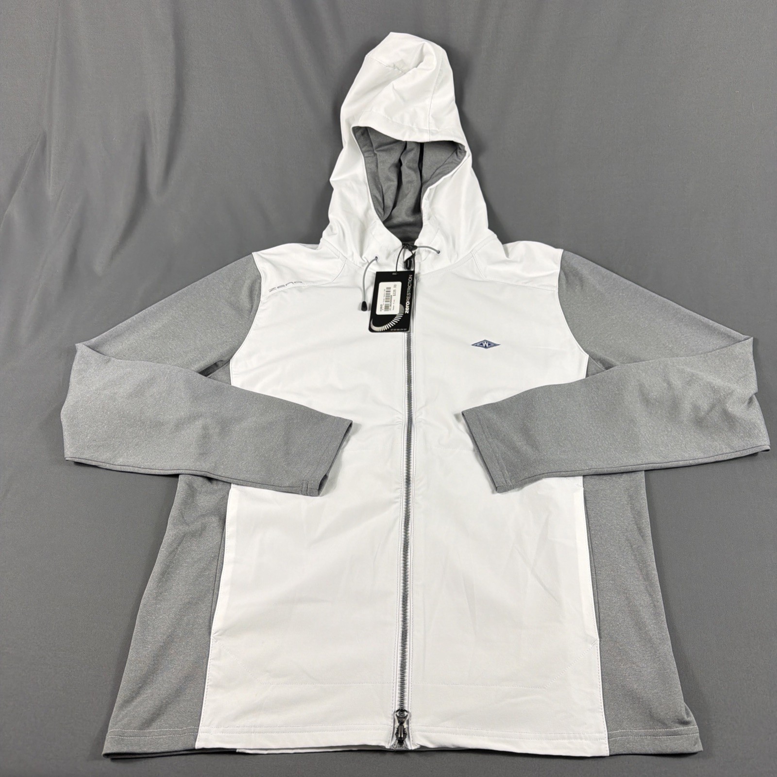 Zero Restriction Golf Jacket Hoodie The Champ Large White Polyester MSRP $235 gallery