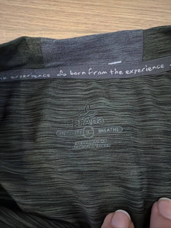 Prana Breathe Men’s Hiking Performance Pullover Green Large gallery