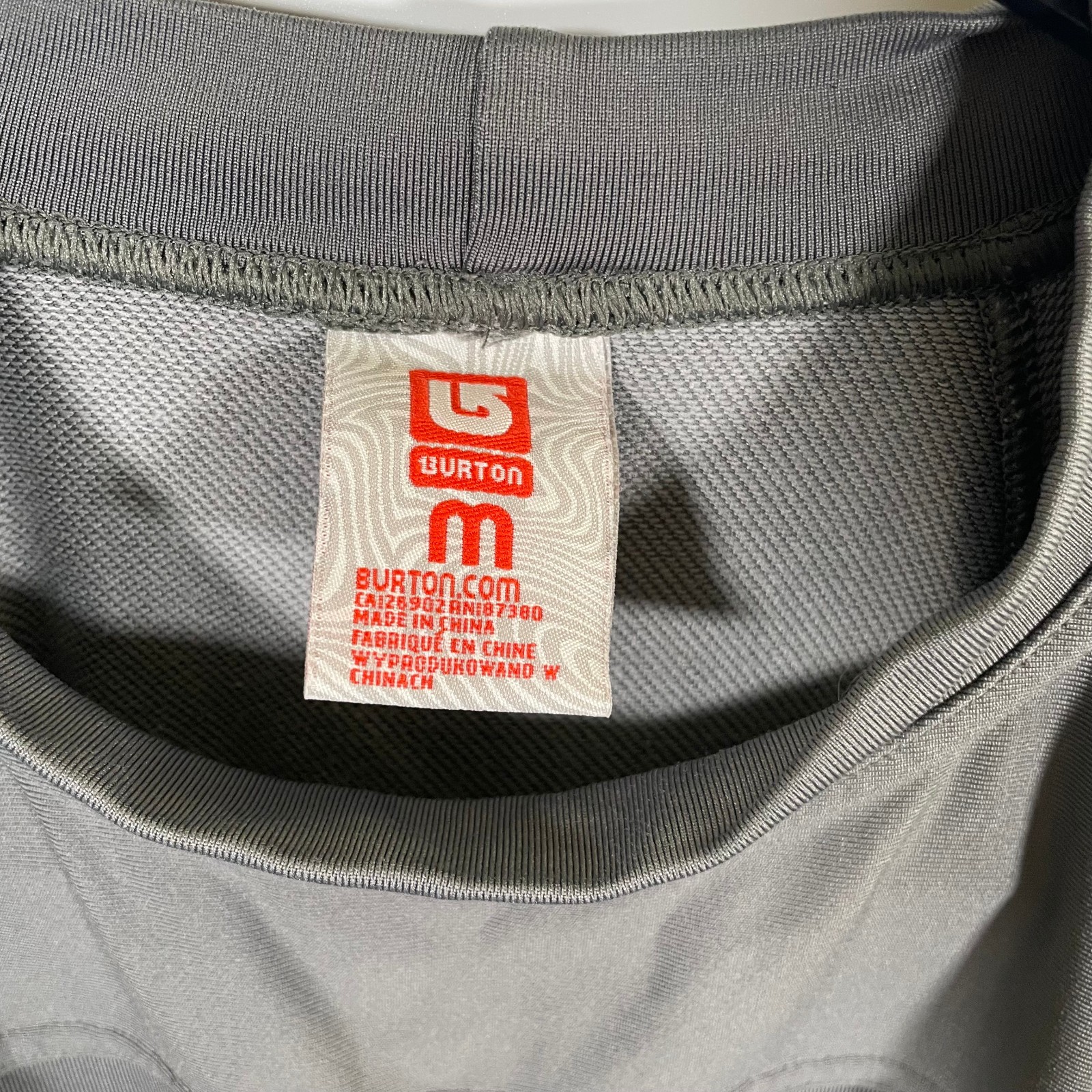 Burton Midweight Baselayer Shirt Medium Gray Long Sleeve Shirt Moisture Wicking gallery