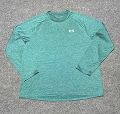 Under Armour Men’s LG Loose Fit Long Sleeve Activewear Top Teal Green Heather