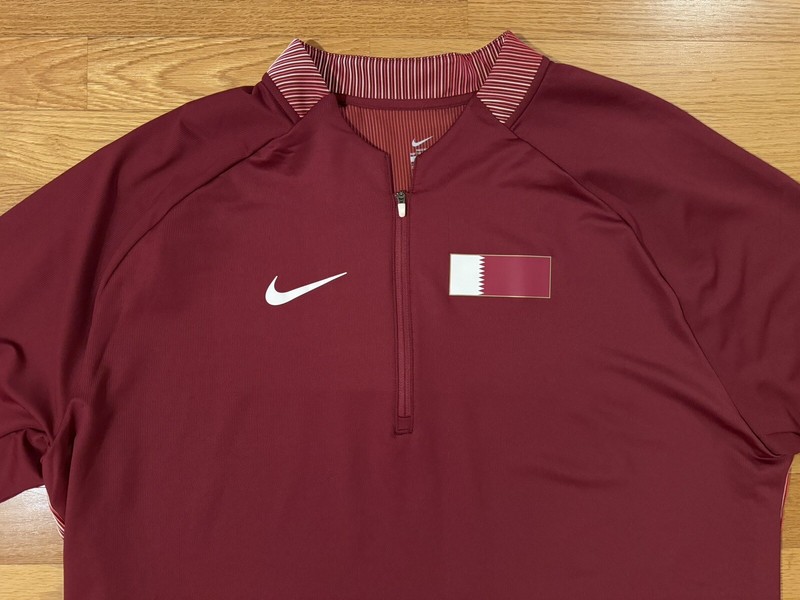 New 3XL Nike Pro Elite Qatar Drill Top 1/4 Zip Maroon Track & Field USA Made Men gallery