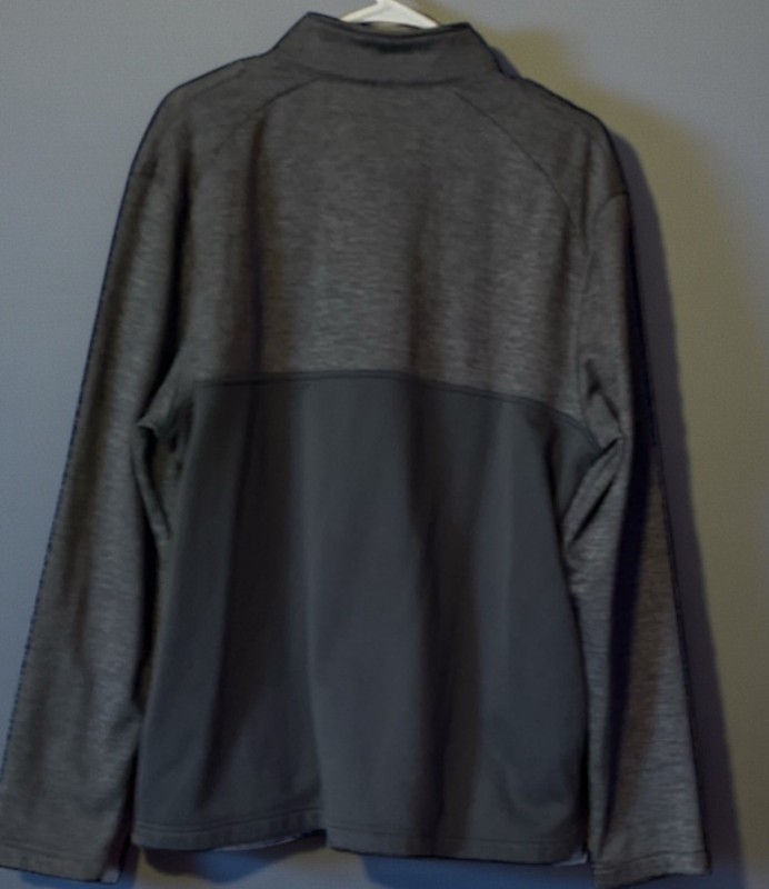 Callaway Mixed Media Pullover Men Large Heather Gray 1/4 Zip Tech Pocket Fleece gallery