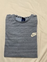 Nike Dri-FIT Men’s Blue Heather Crew Neck Short Sleeve Poly Logo Tee Sz XL