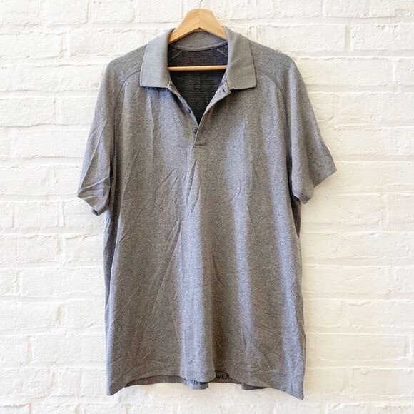 Lululemon || Metal Vent Tech Polo Lighter Heather Gray XL gallery
