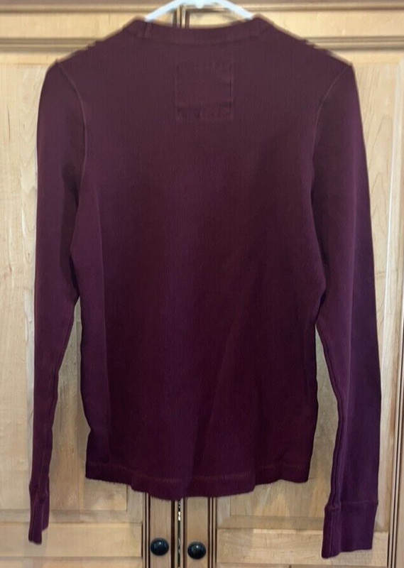 Hollister "Newport Beach" Men's Maroon 100% Cotton Thermal Shirt - Size M EUC gallery