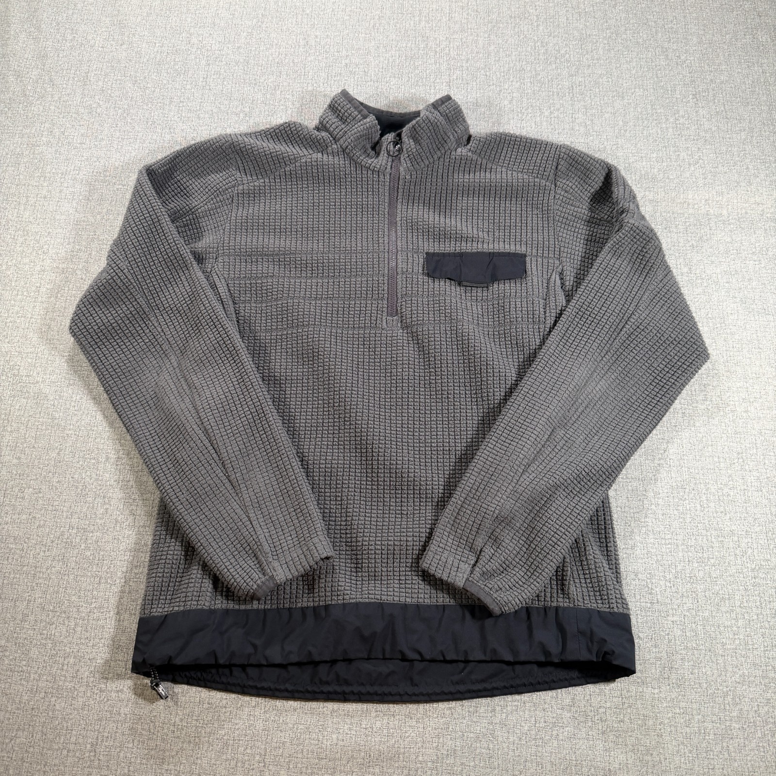 Rapha Explore Technical Pullover Mens Small Gray Waffle Fleece 1/2 Zip Cycling gallery