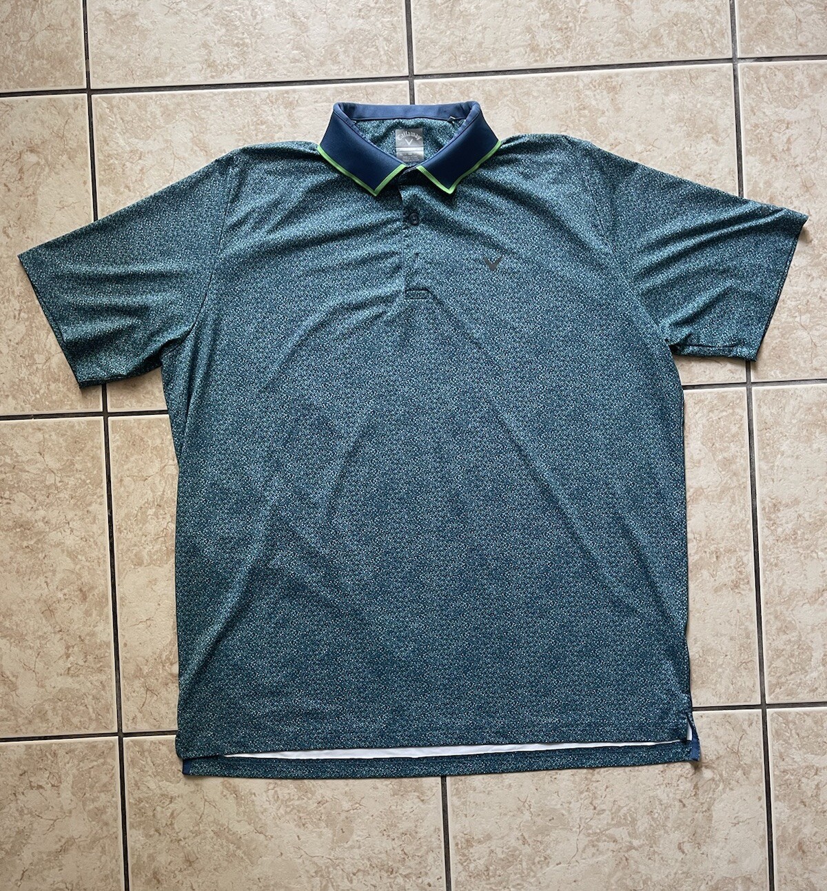Callaway Men's Opti Dri Short Sleeve Golf Polo Shirt Dot Athletic Training Tee gallery