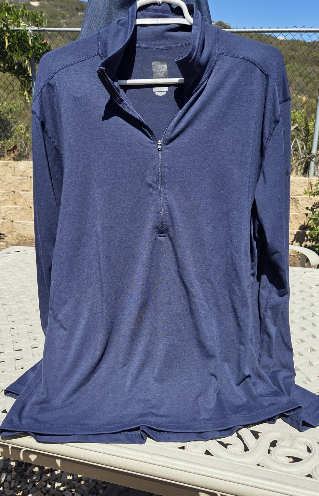 REI Co-op Lightweight Base Layer Half Zip Top Men XL Blue Outdoors UPF 50 gallery