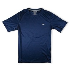 Speedo Men’s T-Shirt Navy Blue UPF 50+ Outdoors Beach Active Running Size Large