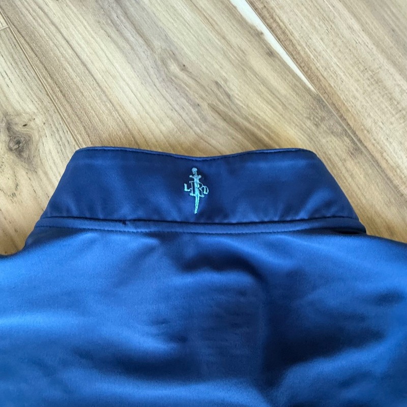 LRD Performance Mens Medium Pullover 1/4 Zip Long Sleeve Shirt Blue gallery