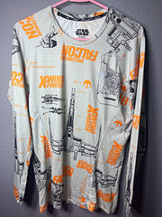Star Wars Climatesmart Baselayer Climate Sport Mens M BB-8 Graphic Tee LS