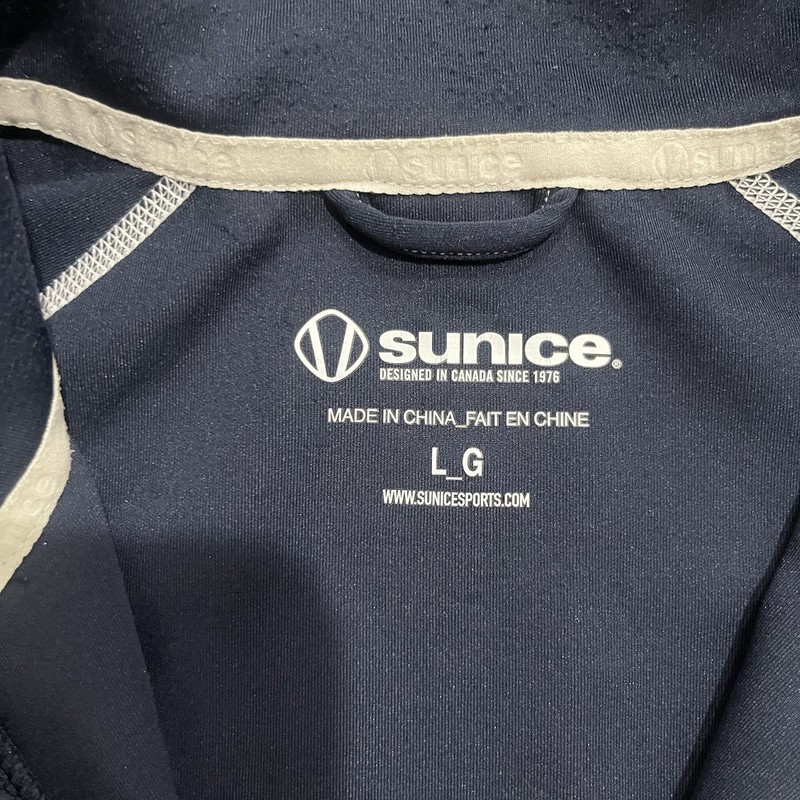 Sunice Srixion Golf 1/4 Zip Pullover Jacket Mens LG Blue Contrast Stitch gallery
