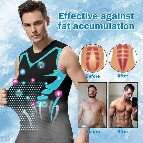 Men Compression Shirt Version Ionic Shaping Sleeveless Vest Sport Tank Top S-2XL gallery