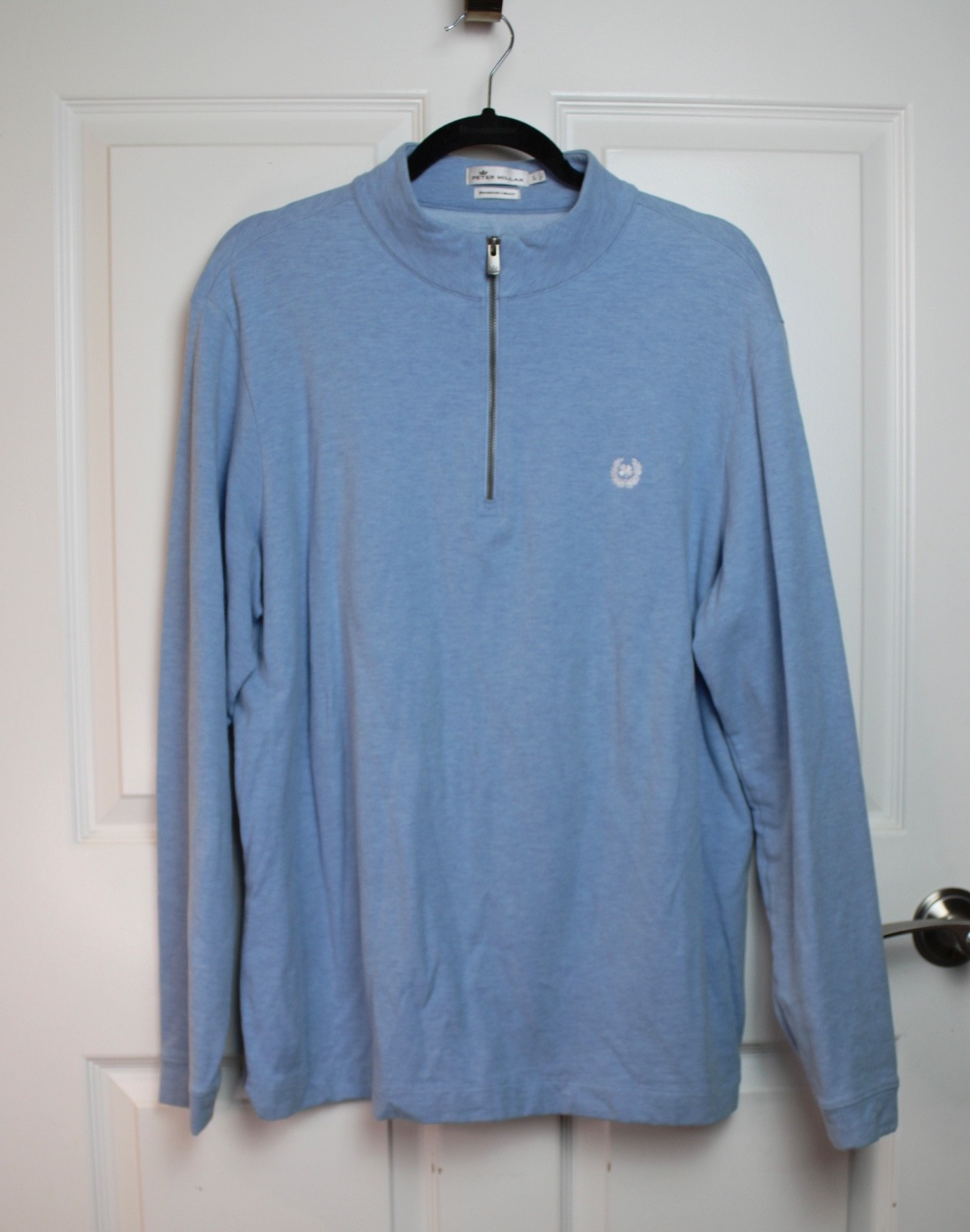 Peter Millar Mountainside Collection Quarter Zip Pullover Blue Pima Modal Alp LG gallery