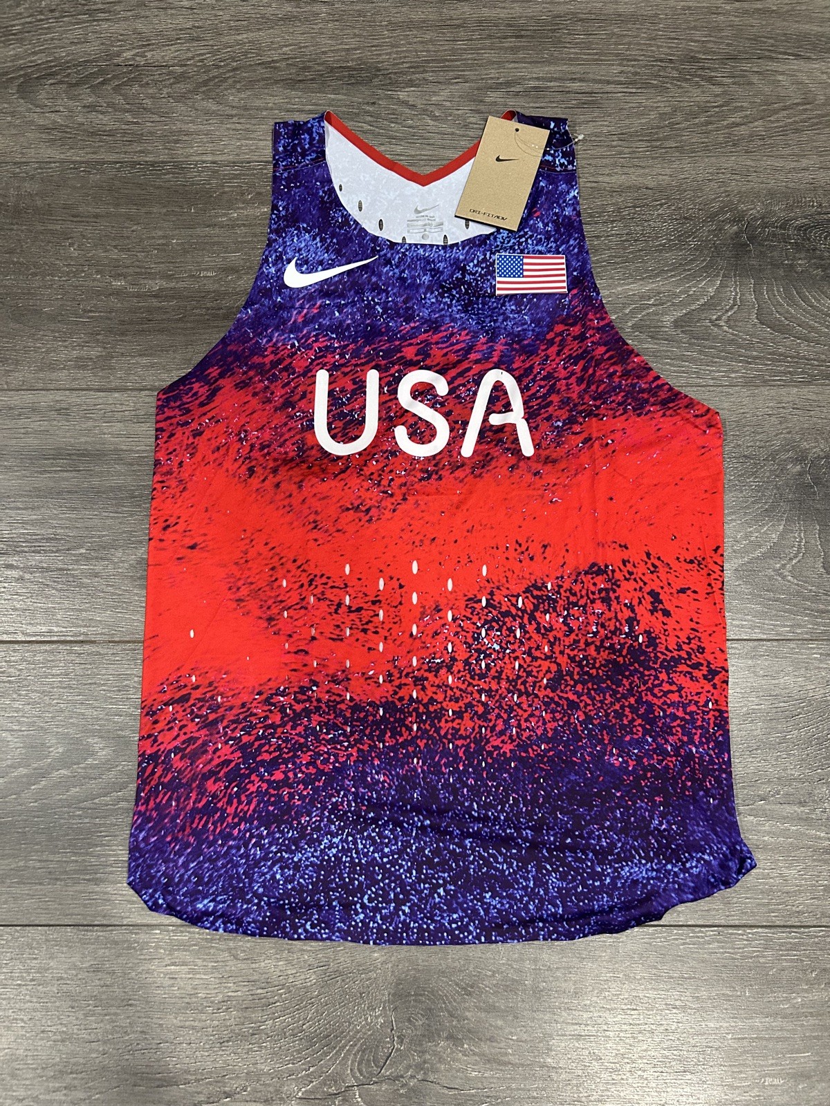 Team USA 2024 Olympics Nike Aeroswift Pro Elite Singlet Size S gallery