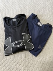 Under Armour Men’s Two Piece Tee Set Black/Blue Size 2XL