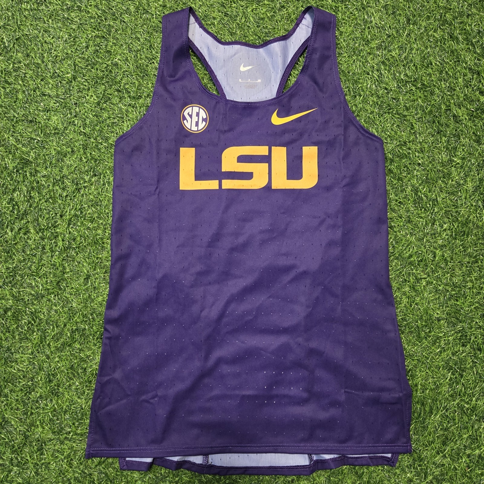 Nike LSU Tigers Track and Field Team Issued Singlet Purple DC8110-545 Size S gallery