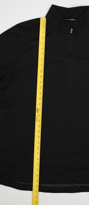 Port Authority Pullover Mens 3XL Black Quarter Zip Mock Neck Long Sleeve gallery