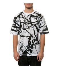 DOPE Mens The Carrara Football Jersey Graphic T-Shirt, White, Large