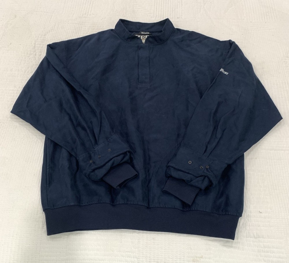 Zero Restriction Golf Outerwear Microfiber Zip Navy Blue Men's Medium