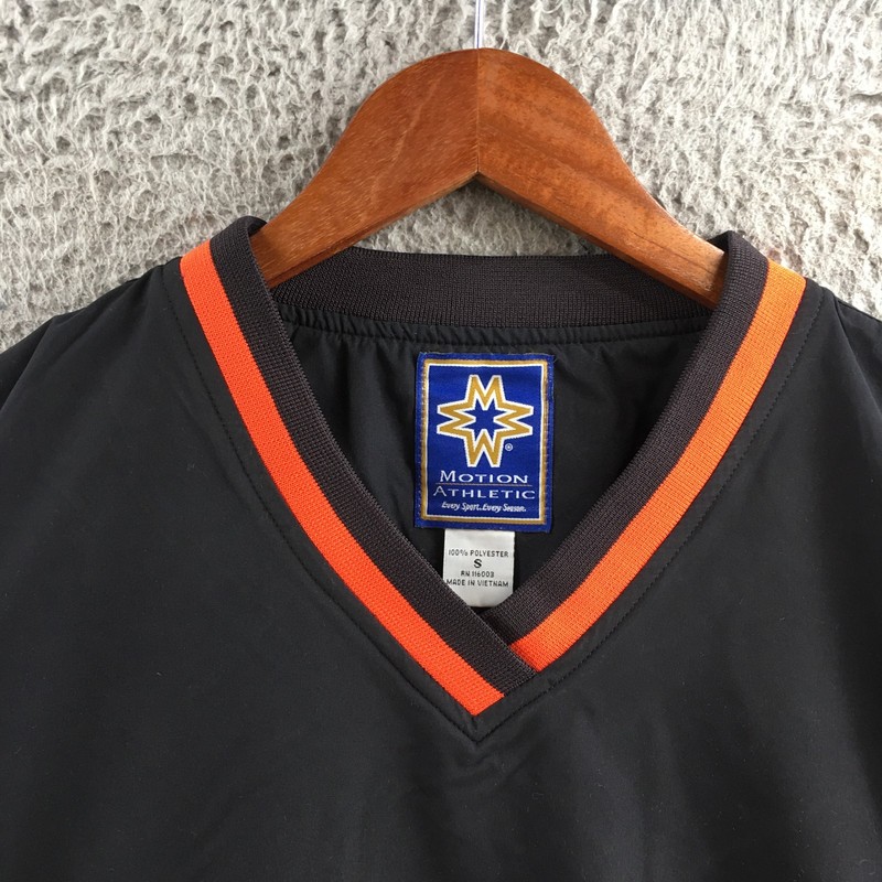 Motion Athletic Pullover Mens Small Black Sports V-Neck Long Sleeve Pullover NEW gallery