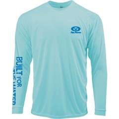 Flying Fisherman Built For Water Performance Long Sleeve T-Shirt – Aqua