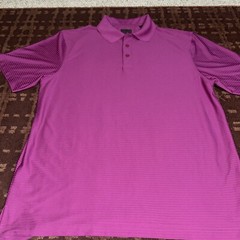 F/X Fusion Mens L Magenta Golf Polo Active Shirt Dri-way