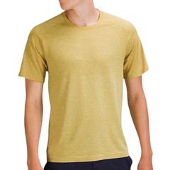 Lululemon Metalvent Tech 2.0 Short Sleeve Shirt Mens Large Yellow Gold Heathered