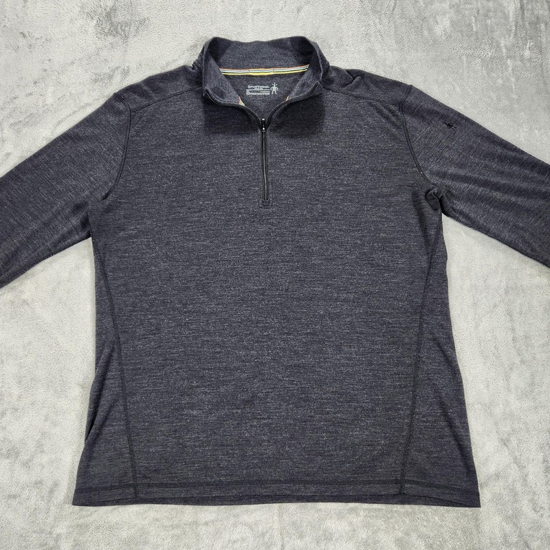 Smartwool Merino 250 Pullover Mens XL Gray 1/4 Zip Wool Base Layer Top gallery