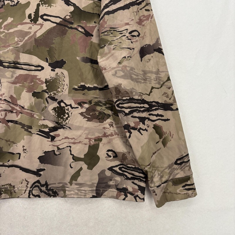 Under Armour ColdGear Pullover Mens Large Green Camo 1/4 Zip Hunting Fleece gallery