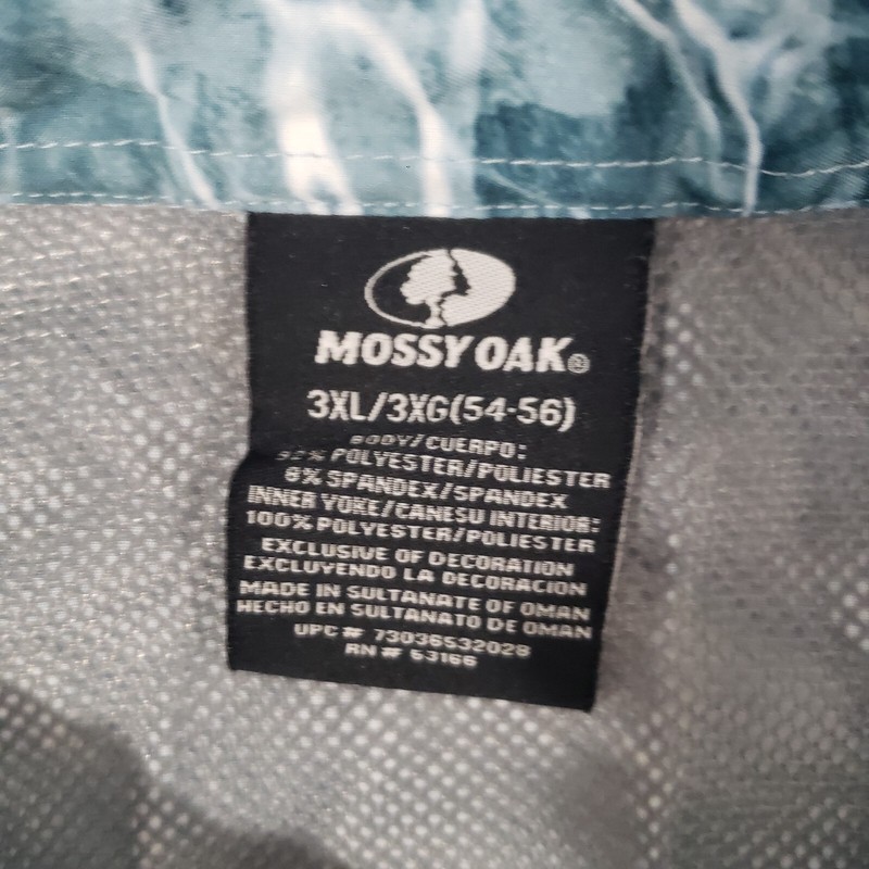 MOSSY OAK elements agua fishing button up shirt men's 3XL gallery