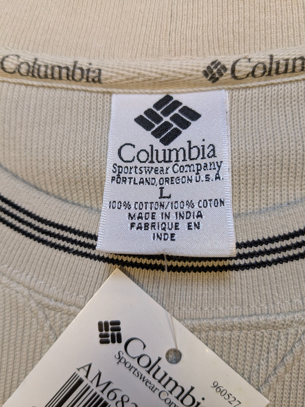 Columbia Shirt Mens Large Beige Vintage Y2K Outdoors Hiking Performance Layer gallery