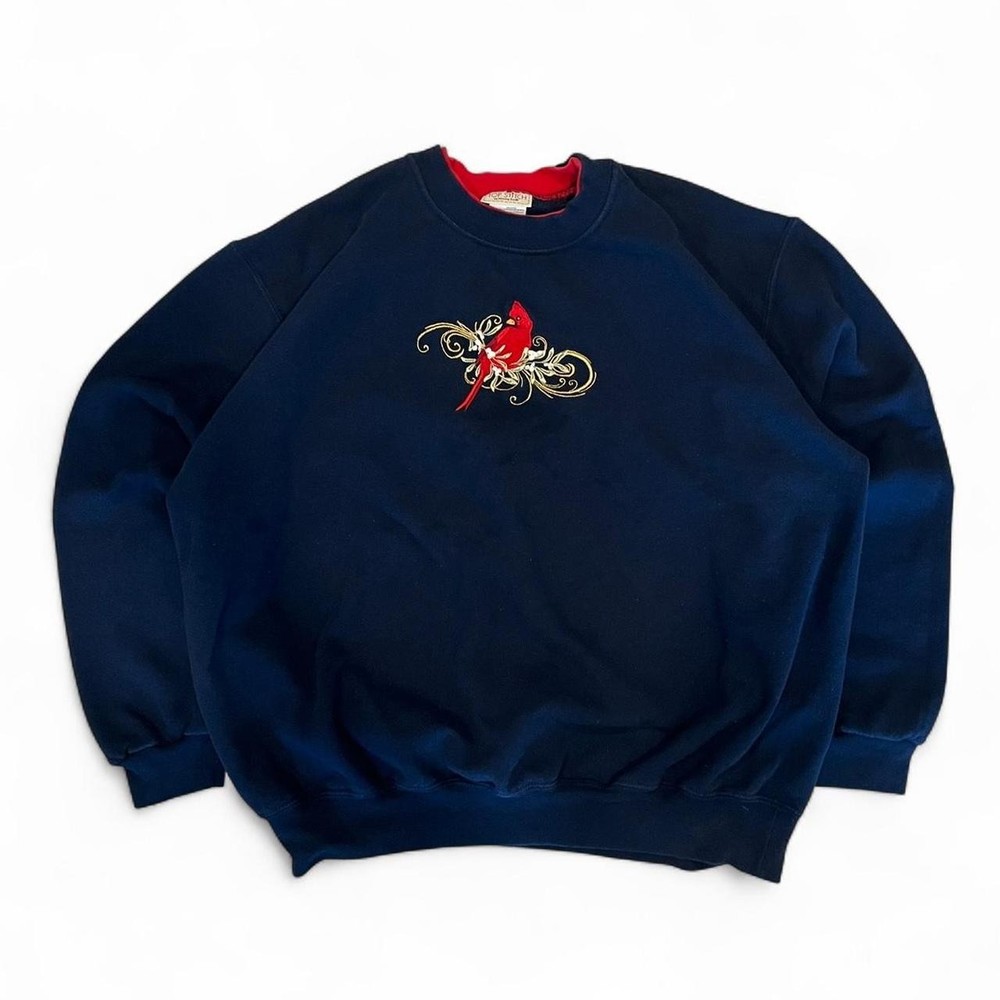 Top Stitch Men's Navy and Blue Sweatshirt