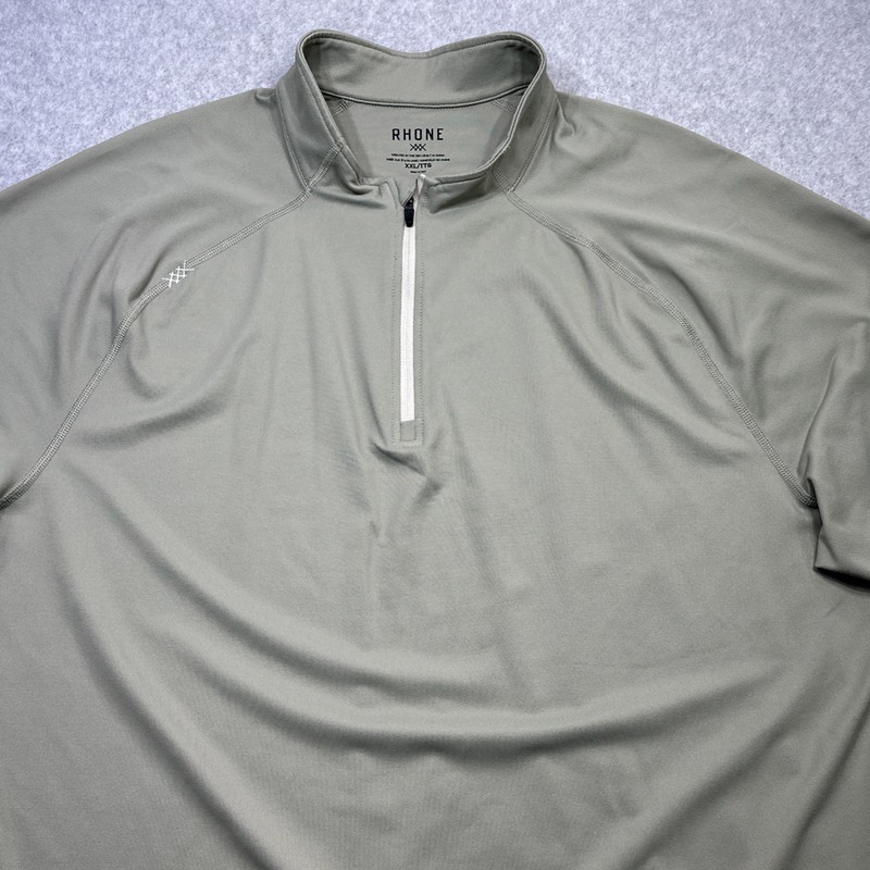 Rhone Performance Session 1/4 Zip Pullover XXL Beige Stretch Golf Training Gym gallery