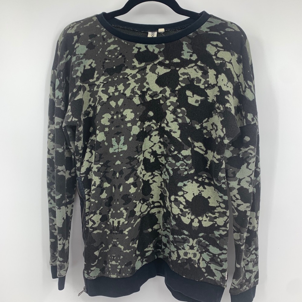 Vans Men’s Small Sweatshirt Pullover Side Zip Camo Long Sleeve Casual Comfort