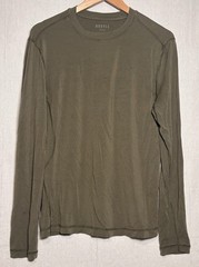 NOBULL Shirt Baselayer Adult Sz M Green Slim Fit Long Sleeve Merino Wool Blend