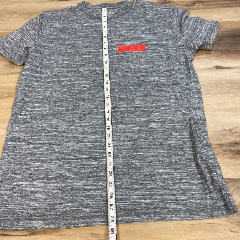 American Eagle Shirt Mens Large Core Flex Gray Crewneck Red Stars Short Sleeve gallery