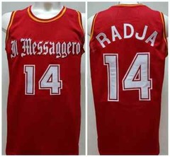 Retro Radja #14 Il Messaggero Roma Basketball Jersey Sewn Custom Names Hip Hop